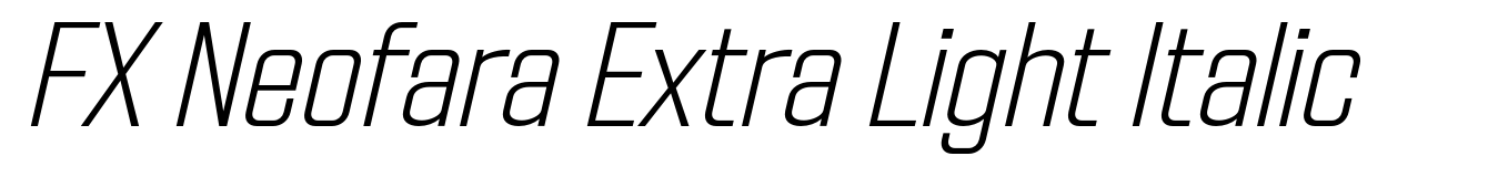FX Neofara Extra Light Italic